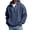 G0-Navy, variant on Homeyce Men's Quarter Zip Hoodie Waffle Knit Pullover Long Sleeve Casual Loose Fit Sweatshirt Hooded Tops with Pockets,Gray L