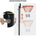 thumbnail image 3 of REDCAMP 5.2-7ft Kids Height-Adjustable Basketball Hoop, Portable Backboard System Stand with Wheels, 3 of 9