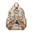 thumbnail image 2 of Woodland Mushroom Backpack for Students - Waterproof Ergonomic School Bag with Adjustable Straps, Spacious Compartments & Vintage Mushroom Pattern, 2 of 3
