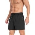 thumbnail image 5 of GIRUNS Men's 2 in 1 Hybrid Shorts Summer Quick Dry Running Athletic Stretch Gym Beach Short, 5 of 6