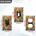 thumbnail image 2 of Light Switch Cover Switch Plate Outlet Cover Plug Cover for Electrical Toggle Switch Black Cat Among Colorful Flowers, 2 of 6