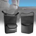 thumbnail image 1 of Bolsa de almacenamiento para asiento de coche, organizador de cuero para huecos de asiento de coche (gris), 1 of 8