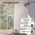 thumbnail image 6 of Matthews Fan Company KC-CR Kaye 13” Polished Chrome Wall Mount/Ceiling Fan with 3 Blades, Wall Control, Damp Rated, 6 of 9