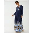 thumbnail image 5 of Printed Long Sleeve Viscose Maxi Dress, 5 of 5