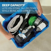 (3 pack) HART 8.5 Gallon Stackable Plastic Utility Crate, Blue