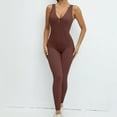 thumbnail image 2 of successthop Yoga Jumpsuits for Women Slim Strecth Yoga V Neck Sleeveless One Piece Long Lounge Wear Solid Activewear L, 2 of 3