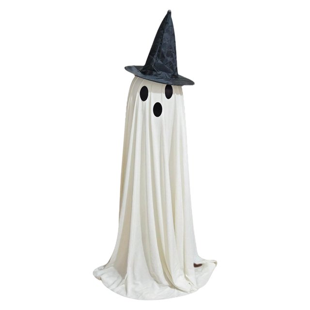 Decoración de fantasma de Halloween, lámpara fantasma para patio, fiesta, jardín, adorno de 1,2 m