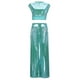 thumbnail image 4 of Conjunto de dos piezas para mujer con chaleco brillante y pantalones anchos: conjunto de top corto sin mangas y cuello redondo, tallas S-XXXXXL, 4 of 8