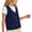 Navy, variant on Boys Uniform Vest Sleeveless V-Neck Button Front with Pockets, Orange Polyester School Vest,Size 9-10T