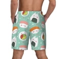 thumbnail image 4 of Balery Kawaii Sushi Mens Swim Trunks Swim Shorts for Men Quick Dry Inseam Beach Shorts with Compression Liner Pocket-Medium, 4 of 9