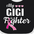 thumbnail image 4 of Inktastic Breast Cancer Awareness My Gigi is a Fighter Boys or Girls Baby Bib, 4 of 4