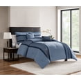 thumbnail image 2 of Hamden Pleated Blue 5-Piece Soft Microfiber Comforter Set - Full/Queen, 2 of 4