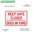 thumbnail image 2 of Uxcell 2-Pack Please Keep Gate Closed Dogs in Yard, 10" x 7" Rust Free Waterproof Signs Fade Resistant Aluminum Reflective Sign for Office  [Red on White], 2 of 2