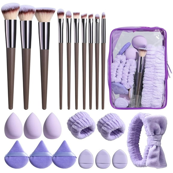 Makeup Brushes Set 23 Pcs with Finger Sponge – Essential Tools,travel set