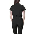 thumbnail image 4 of Gray Scrubs For Woman Set,Scrubs Sets for Women 2 Pieces Plus Size Yoga Medical Stretch Wide Leg Jogger Fitted Scrubs for Women Set - Black - XL, 4 of 4