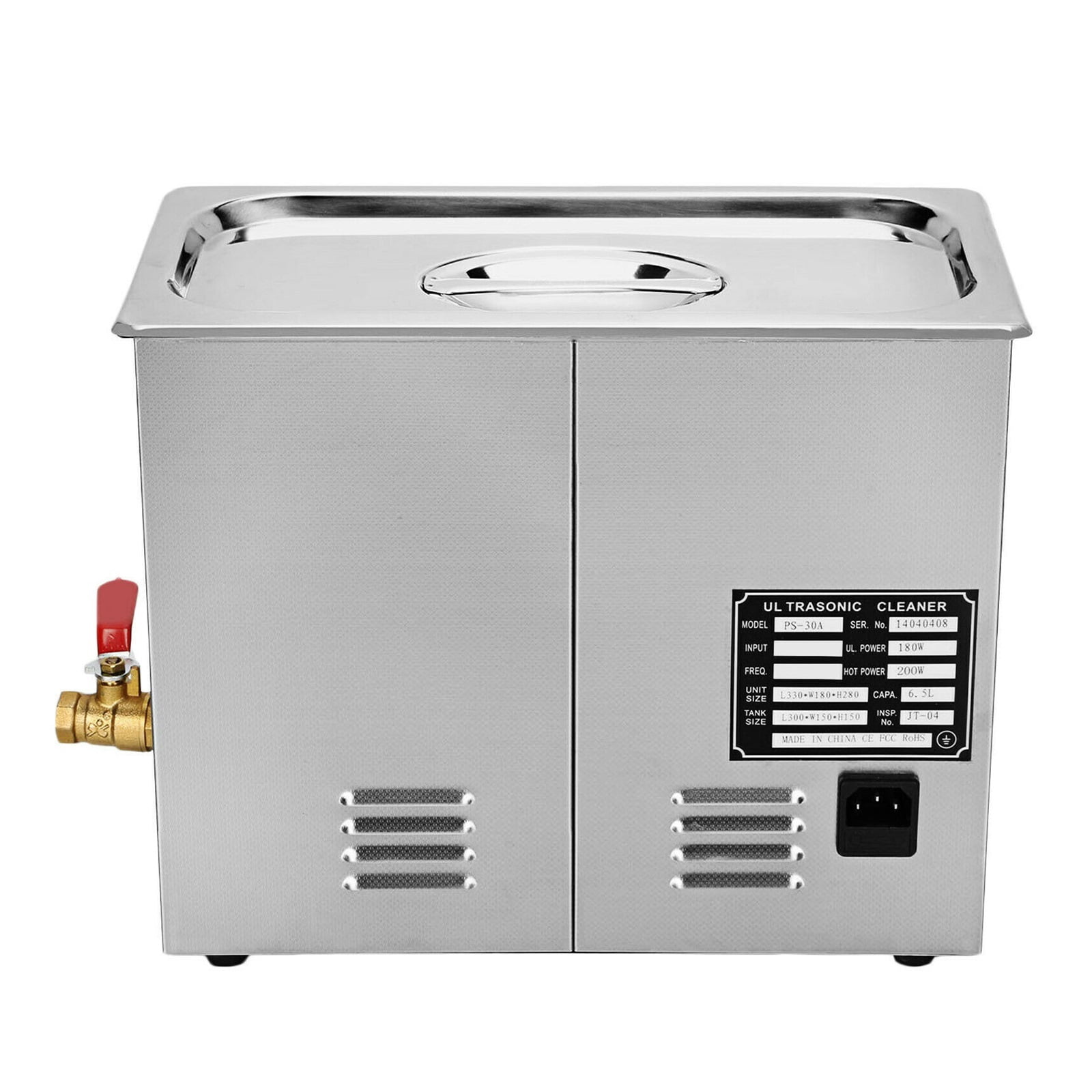 6L Ultra Machine With Heating Stainless Steel Ultra Cleaner Bath Device For Glasses, Jewelry, Dentures, Coins