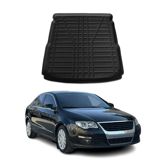 OMAC Cargo Mats Liner for VW Passat B6 2006-2010 Black All-Weather TPE