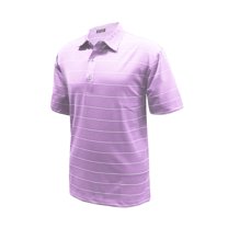 Monterey Club Men's Lisle Deluxe Stripe Texture Golf Polo Shirt #3605