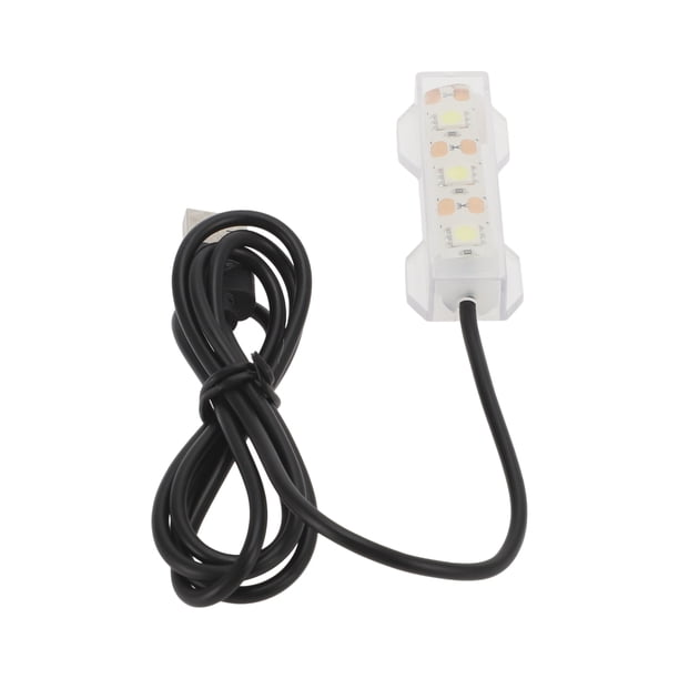 Lámpara de Acuario Mini Única Bargains Luz de Acuario USB Luz LED para Pecera de Escritorio Pequeña Decoración Luz de Acuario Blanca
