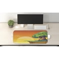 thumbnail image 2 of Colorful Computer Mouse Pad, Little Kid Sitting by a Big Tree Landscape on Mountains at Sunset Nursery Kids, Rectangle Non-Slip Rubber Mousepad Large, 31" x 12" Gaming Size, Multicolor, by Ambesonne, 2 of 2