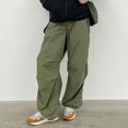 thumbnail image 1 of Pntutb, ropa de trabajo para mujer, pantalones casuales sueltos con piernas de bolsillo, pantalones rectos sólidos neutros Pntutb Pntutb-2580, 1 of 9