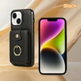 thumbnail image 3 of For iPhone XR Wallet Case, Multiple Cards Holder Crossbody Shoulder Strap Ring Holder Kickstand Premium PU Leather Shockproof Lightweight Phone Case for Apple iPhone XR, Black, 3 of 10