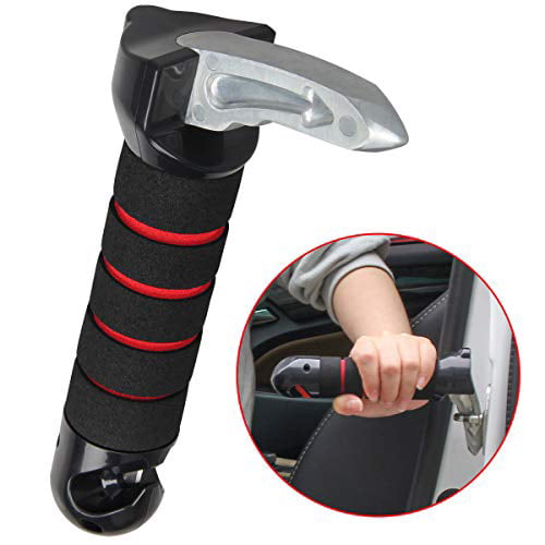 Blue 3 In 1 Vehicle Support Handle Window Breaker Standing Mobility Aid for Car Elderly Car Assist Handle Automotive Door Assist Handles with Seatbelt Cutter 