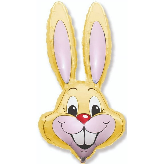 37" Light Pastel YELLOW Rabbit Bunny Head Shaped Easter Basket Gift Stuffing Gift Baby Foil Mylar Balloon