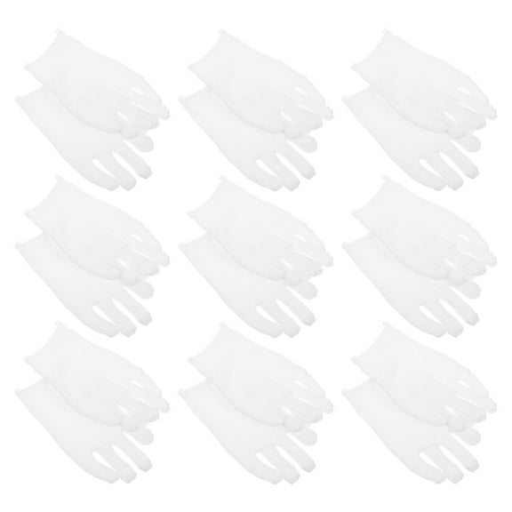 HOMEMAXS White Cotton Gloves for Jewelry Inspection Soft and Breathable with Medium Thickness 12 Pairs