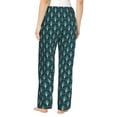 thumbnail image 3 of Uemuo Green Vintage Peacock Pattern Women's Wide Leg Palazzo Lounge Pants with Pockets Light Weight Loose Comfy Casual Pajama Pants-XX-Large, 3 of 9