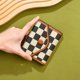 thumbnail image 4 of Cartera para mujer y niña, bonita cartera de tres pliegues, de piel sintética, billetera corta y delgada, tarjetero, 4 of 5