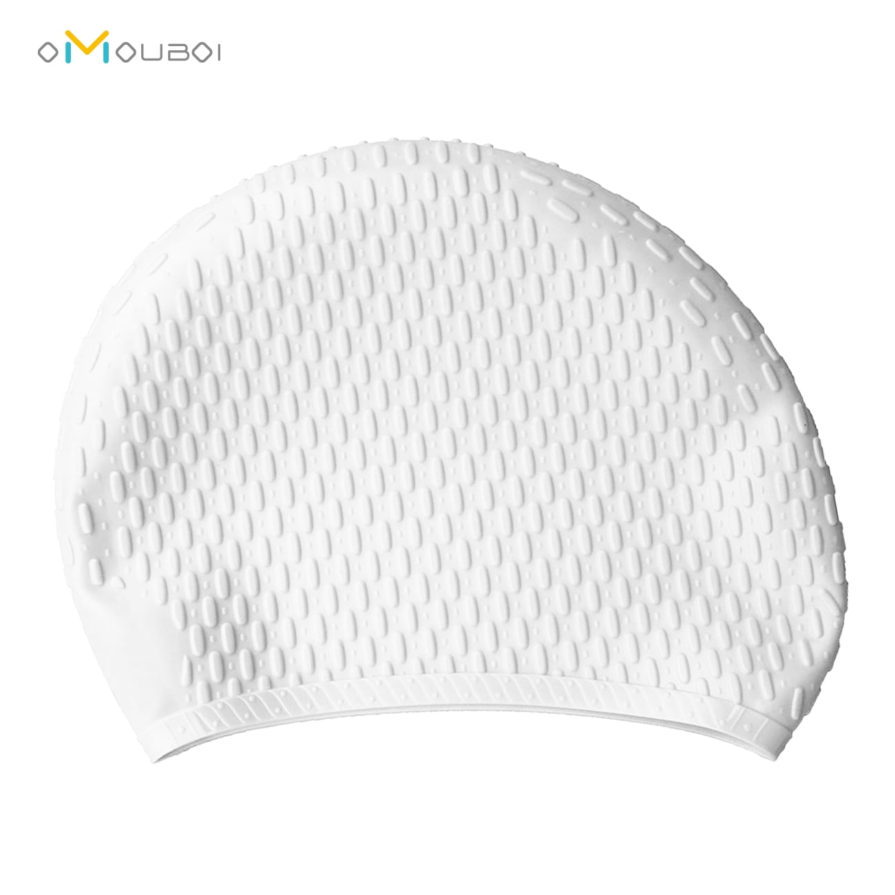 OMOUBOI Soft Silicone Solid Swim Cap Unisex Bathing Cap AntiSlip Swim