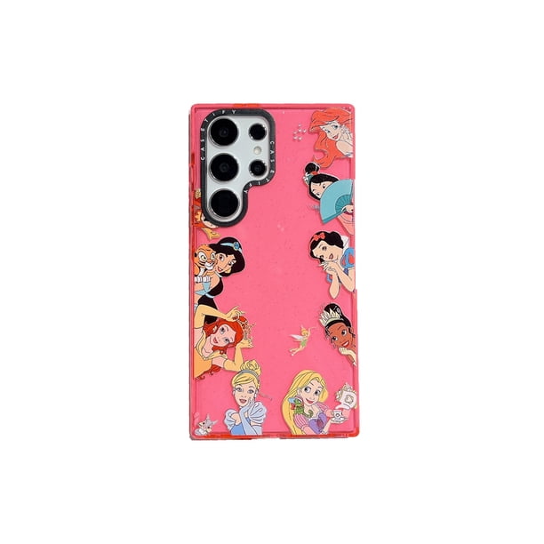 Glitter Princess Samsung s23 funda para teléfono s23 ultra plus funda protectora S22U S22 Disney Cartoon resistente a los golpes