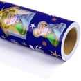 thumbnail image 1 of Papel de regalo WRAPAHOLIC, 43 x 10 m, papel navideño con forma de ángel azul, 1 of 8