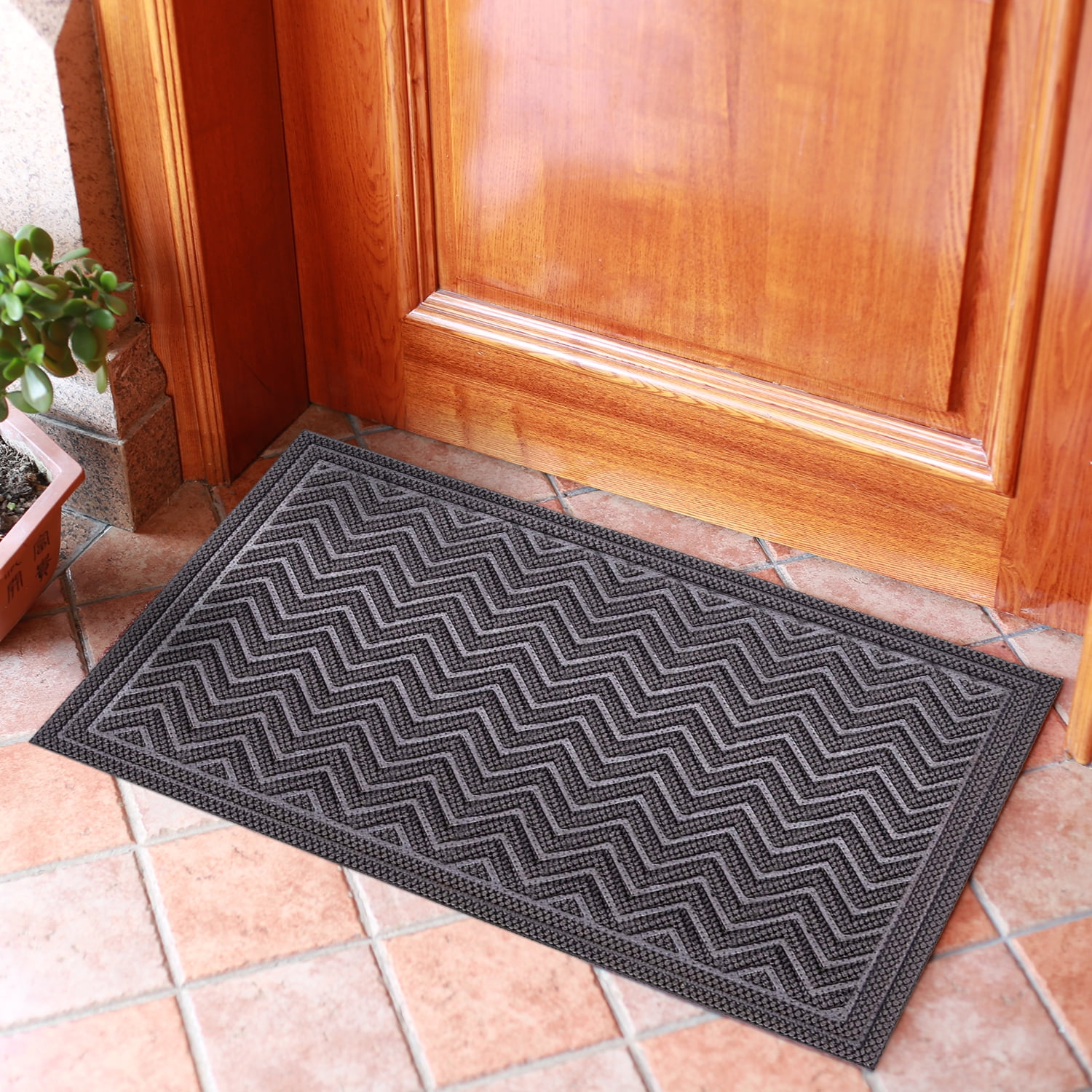 Mibao Entrance Door Mat Winter Durable Large Heavy Duty Front Outdoor 