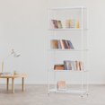 thumbnail image 4 of Design Ideas MeshWorks 5 Tier Steel Storage Shelving Unit Bookshelf, White, 4 of 6