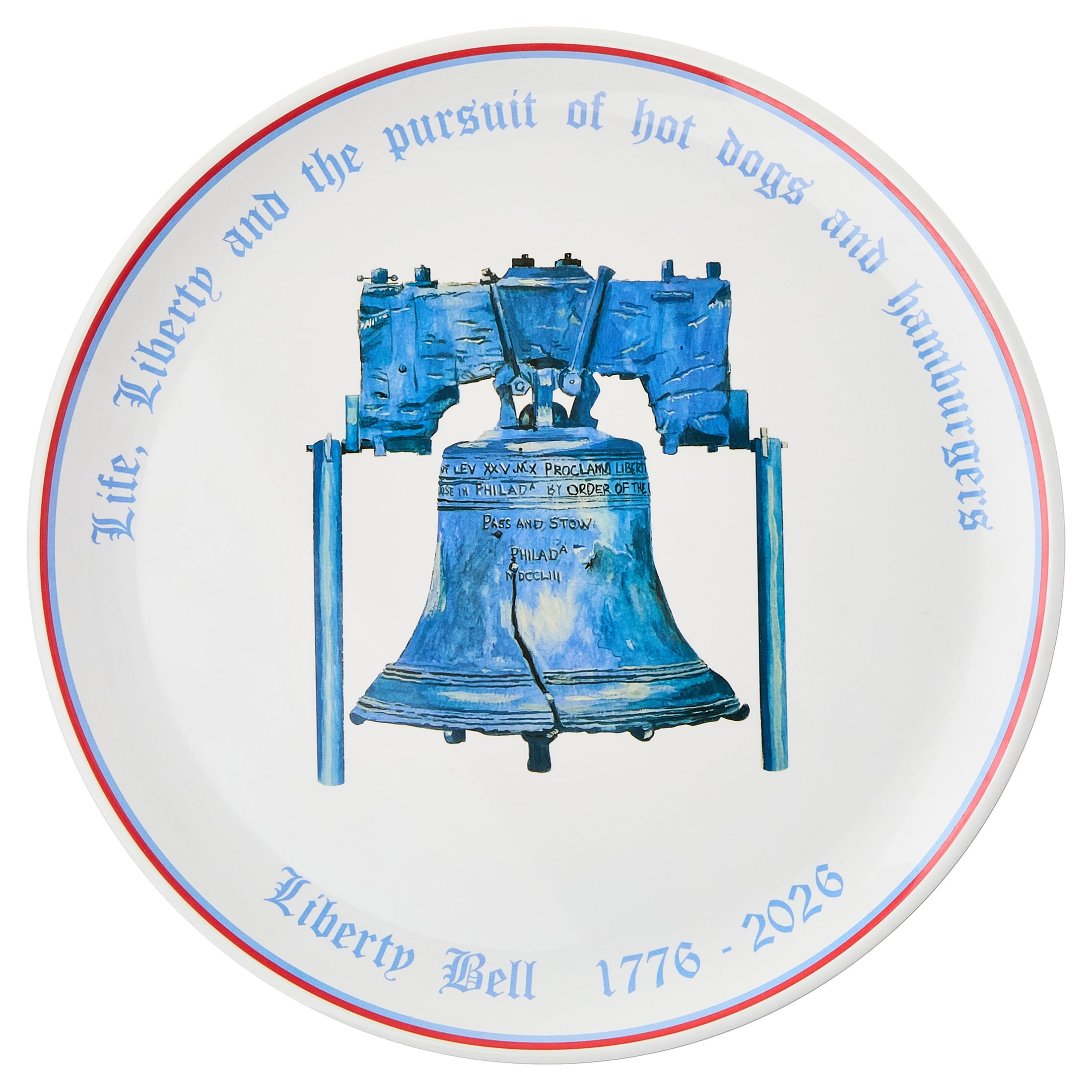 Sheila Bridges Philadelphia Collection Liberty Bell Melamine 14.25" Serving Platter