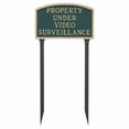thumbnail image 4 of 13" x 21" Large Arch Property Under Video Surveillance Statement Plaque Sign with Lawn Stakes - Black/Silver, 4 of 4