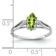 thumbnail image 4 of Primal Gold 14 Karat White Gold 8x4mm Marquise Peridot VS Diamond Ring, 4 of 7