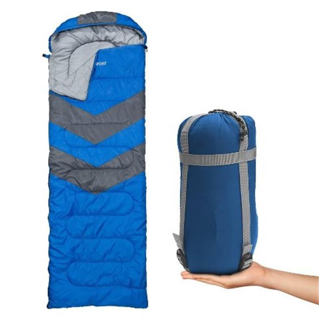 Easy to Carry Blue Warm Adult Sleeping Bag Outdoor Sports Camping Hiking with Carry Bag Lightweight Envelope Sleeping Bag Flantor Camping Sleeping Bag 
