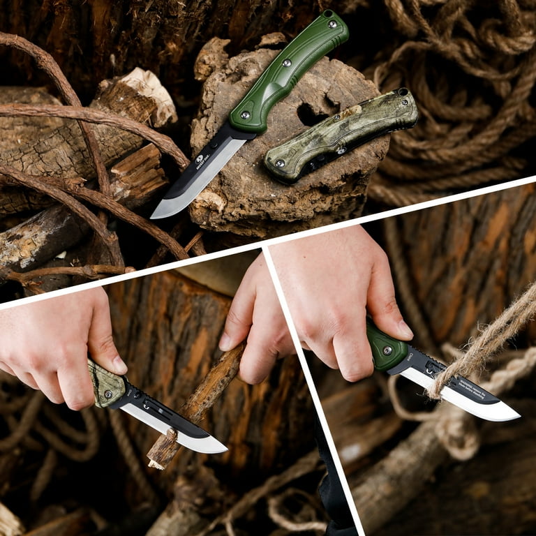 Mossy Oak 13 Pieces Replaceable Blades Knives,4.75 inches Folding