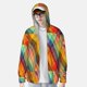 thumbnail image 2 of Balery Abstract Watercolors Tartan Sudadera ligera de manga larga con capucha y protección solar UPF 50+ para hombre y mujer, ideal para pesca y running-X-Large, 2 of 7