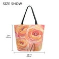 thumbnail image 5 of FORMRS Womens Canvas Tote Bag with Zipper Inner Pocket Shoulder Handbag, Pink Flowers, 5 of 7