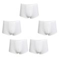 thumbnail image 1 of 5pack Men's White Regular Absorbency Washable Incontinence Boxer Briefs L, 1 of 5