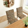 thumbnail image 3 of Beige Stretchy Parson Chair Slipcovers for Dining Room Chair seat Covers Chair Protectors for Party Pet Protection Universal Fit Soft Polyester (Set of 6, Orange Flowers), 3 of 5