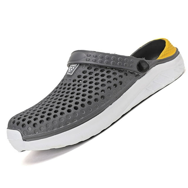 Ediodpoh Flops Hollow Casual Couple Beach Unisex Out Sandal Flip Men Shoes Shoes Men's Rain Shoes Slippers for Men Grey 7.5