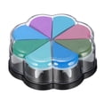 thumbnail image 1 of Uxcell Craft Ink Pad, Petal Shape Rainbow Finger Stamp Ink Pads Rubber DIY Washable Pigment for Stamping Card Making Scrapbooking  Painting, Multicolor, 1 of 6