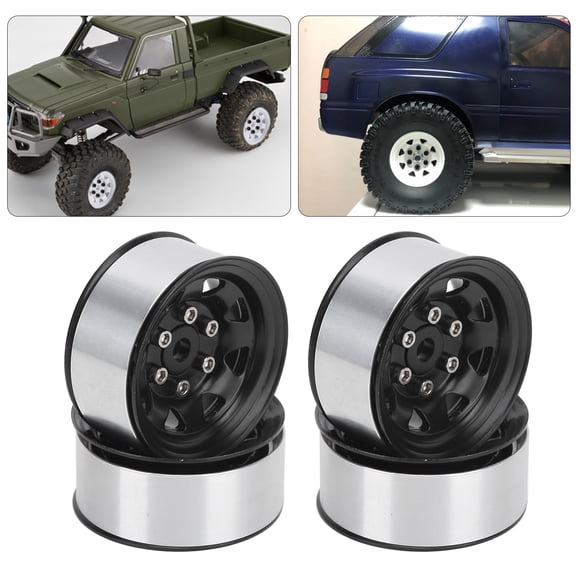 4 Pcs 1.55 Inch RC Wheel Rim Hub with Zinc Alloy Material for CC01 LC70 D90/MST Axial AX90069 Model