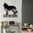 thumbnail image 4 of Craftnamesign Custom FLoral Belgian Tervuren Metal Wall Art LED Light, Flower Dog Lover Home Decor, 4 of 5