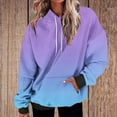 thumbnail image 7 of YUGYXL Plus Size Loose Hoodie for Women Gradient Color Drop Shoulders Sweatshirt Drawstring Comfy Long Sleeve Hoodies Sky Blue XXXXXL, 7 of 7